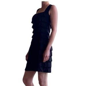 🦄HP🦄| NWT Max Studio Tiered Ruffle Mini Dress Size M | Color: Black | RN#58822